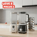 [Compre 1 Leve 2] Liquidificador Multiuso VivaMix Bivolt Com Jarra de Vidro + BRINDE: Porta Tempero Giratório com 20 Frascos