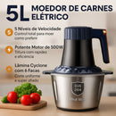 Moedor Elétrico Multiuso TurboChef Inox 5 em 1 + BRINDE: Dispenser Giratório Automático