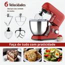 [Leve 2 Pague 1] Batedeira Elétrica Multiuso ChefMax Inox 6 Velocidades + BRINDE: Fruteira Giratória 4 Andares