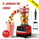 Kit Liquidificador Multiuso Profissional 15 Velocidades Com 2 Jarras de Vidro + 2 BRINDES: Kit Utensílios 12 peças + Porta Tempero